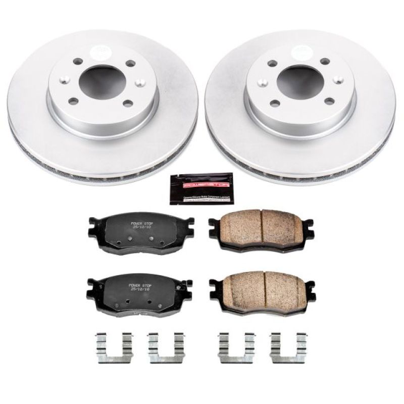 PowerStop Power Stop 06-11 Hyundai Accent Front Z17 Evolution Geomet Coated Brake Kit