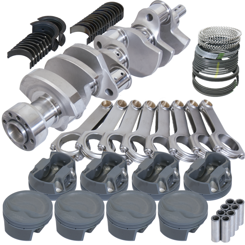 Eagle Chevy 350 1Pc 3.750in Crank 6.000in H-Beam -16cc Inv Dome 4.060in Pistons Balanced Assembly