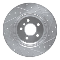 R1 Concepts R1 00-06 BMW X5 Rear Left Drilled & Slotted Silver Brake Rotor