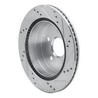 R1 Concepts R1 10-17 Chevrolet Equinox Rear Left Drilled & Slotted Silver Brake Rotor