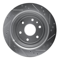 R1 Concepts R1 13-19 Cadillac XTS Rear Left Drilled & Slotted Silver Brake Rotor