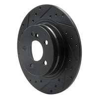 R1 Concepts R1 08-15 Mercedes-Benz C250 Rear Left Drilled & Slotted Black Brake Rotor