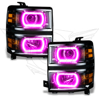 ORACLE Lighting Oracle Chevy Silverado 14-15 Halo Kit Projector Style - ColorSHIFT w/ Simple Controller