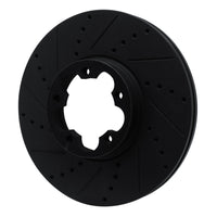 R1 Concepts R1 15-25 Ford Transit-350 HD/DRW Front Left Drilled & Slotted Black Brake Rotor