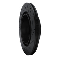 R1 Concepts R1 03-06 Mitsubishi Lancer Rear Left Drilled & Slotted Black Brake Rotor