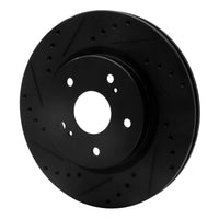 R1 Concepts R1 06-17 Suzuki Grand Vitara Front Left Drilled & Slotted Black Brake Rotor