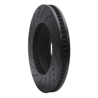 R1 Concepts R1 03-08 Cadillac STS Front Right Drilled & Slotted Black Brake Rotor