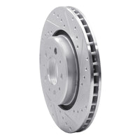 R1 Concepts R1 98-04 Volvo C70 Front Right Drilled & Slotted Silver Brake Rotor