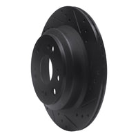 R1 Concepts R1 05-12 Acura RL Rear Right Drilled & Slotted Black Brake Rotor