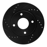 R1 Concepts R1 07-17 Nissan TIIDA (Mexico) Front Left Drilled & Slotted Black Brake Rotor
