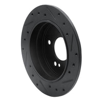 R1 Concepts R1 94-98 Mercedes-Benz C280 Rear Left Drilled & Slotted Black Brake Rotor