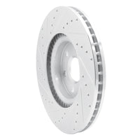 R1 Concepts R1 10-16 Cadillac SRX Front Right Drilled & Slotted Silver Brake Rotor