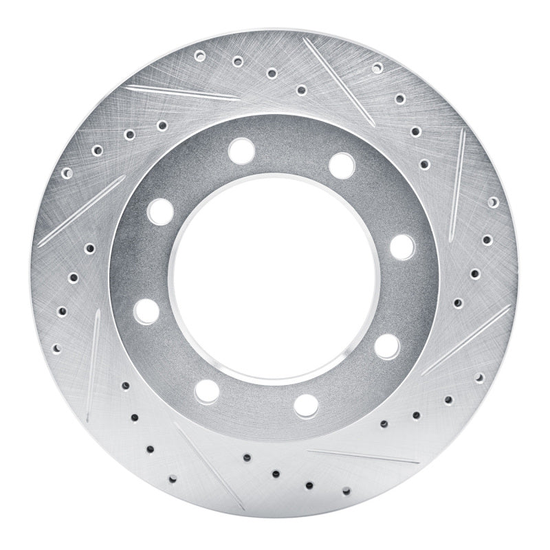 R1 Concepts R1 77-00 Chevrolet V30 & V3500 Pickup Front Right Drilled & Slotted Silver Brake Rotor