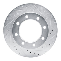 R1 Concepts R1 77-00 Chevrolet V30 & V3500 Pickup Front Right Drilled & Slotted Silver Brake Rotor