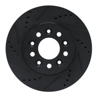 R1 Concepts R1 04-07 Ford Freestar Front Left Drilled & Slotted Black Brake Rotor