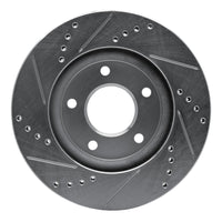 R1 Concepts R1 07-17 Dodge CALIBER Front Right Drilled & Slotted Silver Brake Rotor