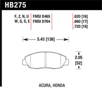 Hawk Performance Hawk 98-00 Civic Coupe Si/01-06 Civic DX/EX/GX/HX/LX (Non Hatchback) HPS Street Front Brake Pads