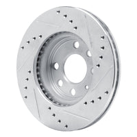 R1 Concepts R1 99-99 Daewoo Nubira Front Right Drilled & Slotted Silver Brake Rotor