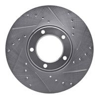 R1 Concepts R1 71-97 Jaguar XJS Front Right Drilled & Slotted Silver Brake Rotor