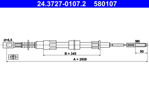 BOSCH 1987477846 Parking Brake Cable Pull