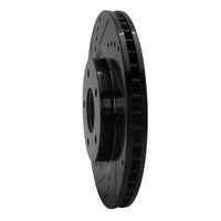 R1 Concepts R1 07-15 Nissan Sentra Front Left Drilled & Slotted Black Brake Rotor