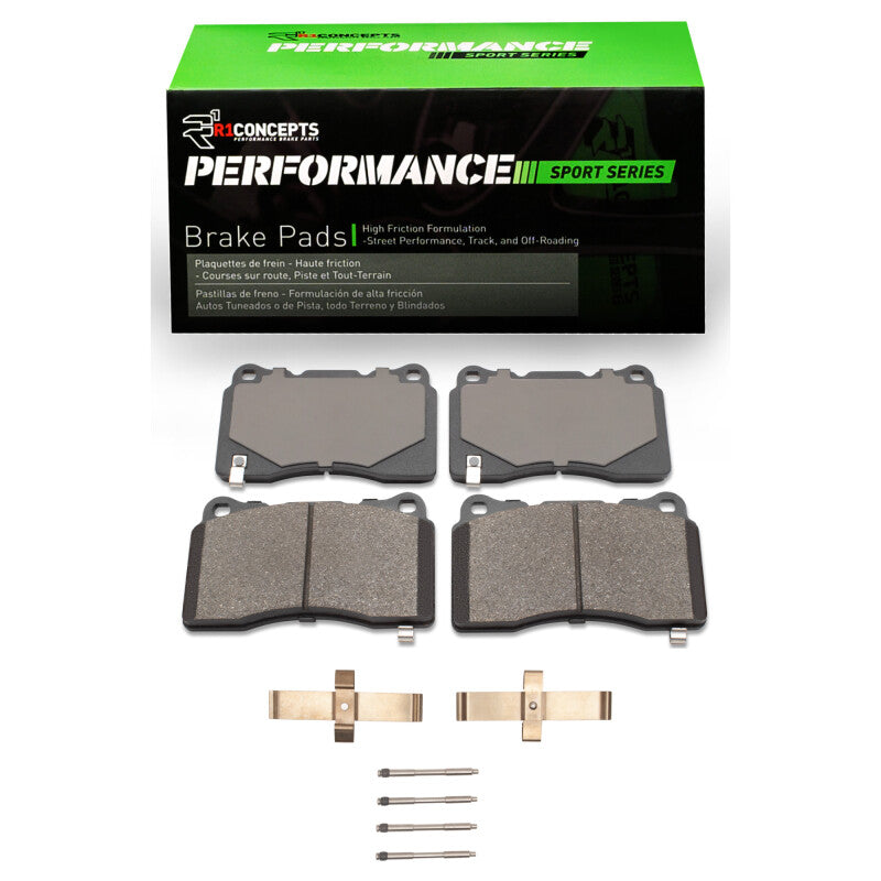 R1 Concepts R1 2004-2008 Acura TL Front R1 Performance Sport Pads & Hardware Kit