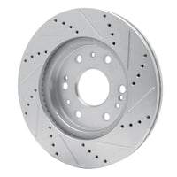 R1 Concepts R1 05-19 Chevrolet Silverado 1500 Front Left Drilled & Slotted Silver Brake Rotor