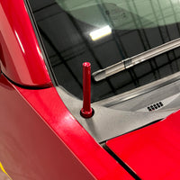 Wehrli 07.5-19 Chevrolet 6.6L Duramax Billet TIG Torch Stubby Antenna - WCFab Red