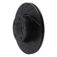 R1 Concepts R1 07-21 BMW 430I xDrive Front Left Drilled & Slotted Black Brake Rotor