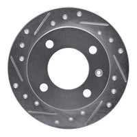 R1 Concepts R1 78-80 Ford Fiesta (USA/Canada) Front Left Drilled & Slotted Silver Brake Rotor