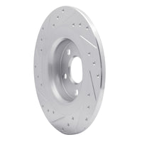 R1 Concepts R1 18-25 Volvo S60 Rear Right Drilled & Slotted Silver Brake Rotor