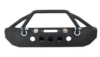 Fishbone Offroad 07-18 Jeep Wrangler Front Winch Bumper W/LEDs Full Width - Blk Textured Powdercoat