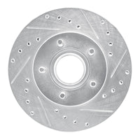 R1 Concepts R1 1983-1992 Ford Explorer Front Right Drilled & Slotted Silver Brake Rotor