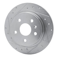 R1 Concepts R1 11-16 Buick LaCrosse Rear Left Drilled & Slotted Silver Brake Rotor