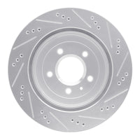 R1 Concepts R1 05-11 Cadillac CTS Rear Left Drilled & Slotted Silver Brake Rotor