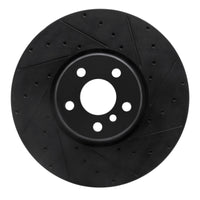 R1 Concepts R1 16-25 BMW 230I xDrive Right Front Drilled & Slotted Black Brake Rotor