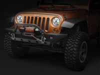 Raxiom 97-18 Jeep Wrangler TJ & JK 6-LED Headlights w/ Partial Halo- Black Housing (Clear Lens)