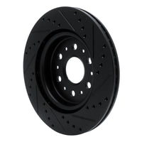 R1 Concepts R1 17-25 Buick Enclave Rear Left Drilled & Slotted Black Brake Rotor