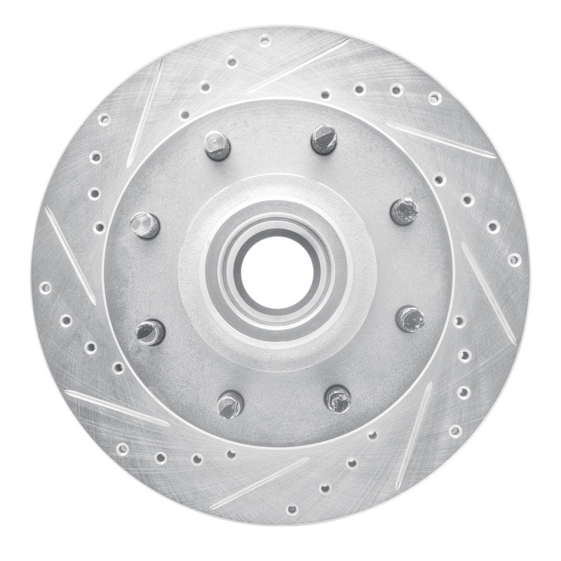 R1 Concepts R1 01-02 Chevrolet Express 3500 Front Left Drilled & Slotted Silver Brake Rotor