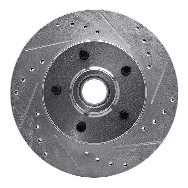 R1 Concepts R1 1988-1991 Chevrolet C1500 Front Right Drilled & Slotted Silver Brake Rotor