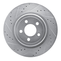 R1 Concepts R1 06-23 Dodge Magnum Rear Left Drilled & Slotted Silver Brake Rotor