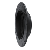 R1 Concepts R1 16-25 Honda Ridgeline Rear Right Drilled & Slotted Black Brake Rotor