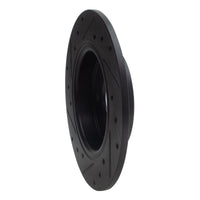 R1 Concepts R1 2016-2025 Honda Civic Hatchback Rear Right Drilled & Slotted Black Brake Rotor