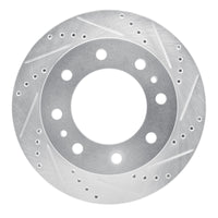 R1 Concepts R1 68-75 Ford F-250 2WD (Excl Super Duty) Front Right Drilled & Slotted Silver Brake Rotor
