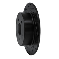 R1 Concepts R1 2002-2025 Nissan Juke Rear Left Drilled & Slotted Black Brake Rotor