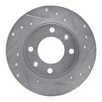 R1 Concepts R1 89-91 Peugeot 405 Rear Right Drilled & Slotted Silver Brake Rotor