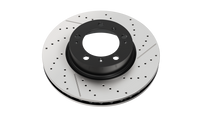 DBA 05-06 Porsche Boxster S (w/Iron Rotor) Coupe Front Right En-Shield OE Drilled Rotor
