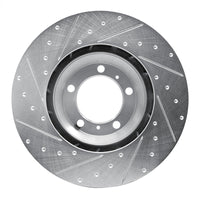 R1 Concepts R1 17-23 Porsche Panamera Right Front Drilled & Slotted Silver Brake Rotor