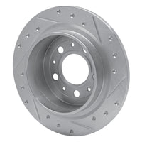 R1 Concepts R1 97-98 Volvo S90 Rear Left Drilled & Slotted Silver Brake Rotor