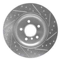 R1 Concepts R1 02-06 BMW X5 Rear Left Drilled & Slotted Silver Brake Rotor